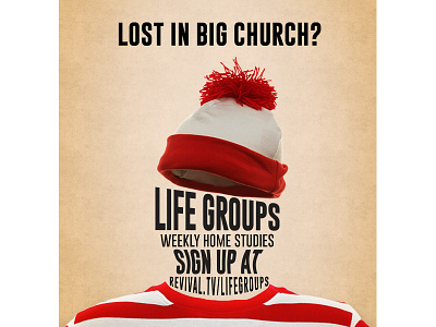 Waldo advertising christian church design graphic waldo