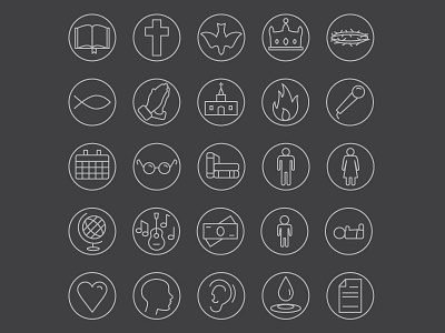 Simple Line Icons christian church circle icon iconic icons line set simple ui web