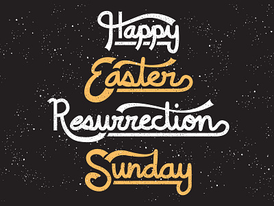 Resurrection Sunday christian church easter hand jesus lettering typography