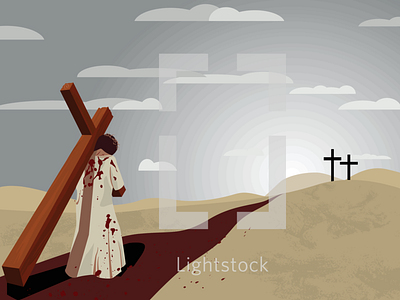 Good Friday christian church cross crucifixion download graphic iconic jesus stock vector