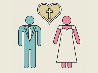 Groom Bride Icon christian cross design icon love man ui wedding woman