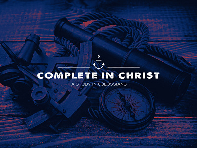 Complete in Christ 2 advertising church cross design icon logo