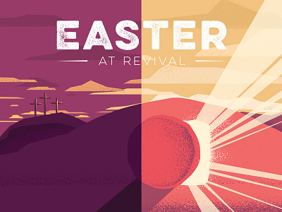 Easter 2019 advertising bible christian church cross design easter friday good iconic illustration jesus printing revival sunday tomb