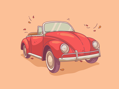 What is your favorite classic car? autumn bettle car design design art drive illustration art old car old cartoon