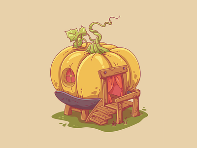 Pumpkin paradise. 🍃🎃 fall halloween house illustration pumpkin
