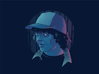 Gaten Matarazzo Stranger Things Watercolor Portrait Ornament by