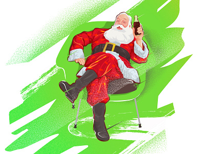 Santa Cola Classic ! christmas cola design arf holiday illustration santa santa claus