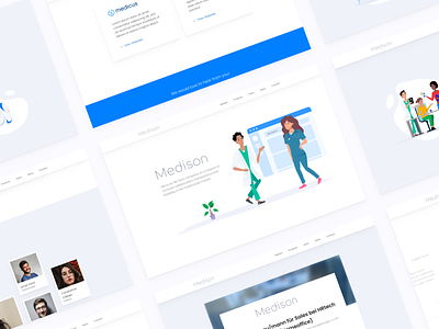 A new Landing Page for Medison GmbH design desktop flat illustration ui