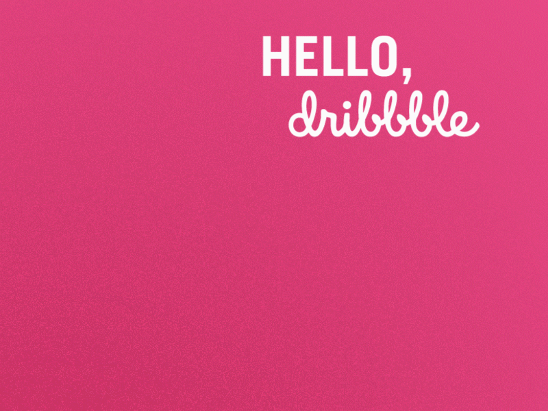 Yeti says Hello Dribbble animation debute illustration motion graphics vector