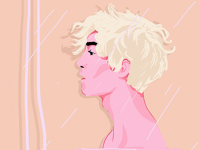 PinkBoy/daily boy color daily digital painting drawing face illustration pink portrait practice. psd