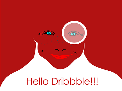 Hello, dribbble! design dribbble first graphic hello illustrator shot smile