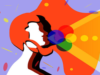 colorful breath color colorful design graphic illustration nice vector woman