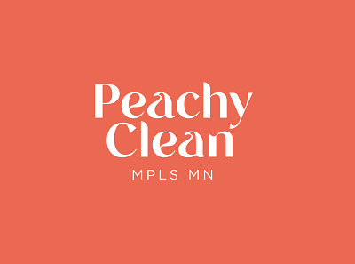 Peachy Clean Logo brand design branding design logo typography vector