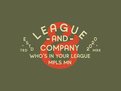 League & Company badge branding design logo logo design typography vector