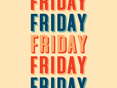 Friday Fri-yay. typography vector