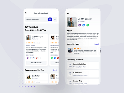 Hire Professional - Mobile App