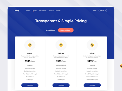 Pricing Page - Hosting agency landing page booking app domain food app hosting hosting template landing page marketing mobile app network planner pricing pricing page pricing plan pricing table saas landing page social app ui ux website design