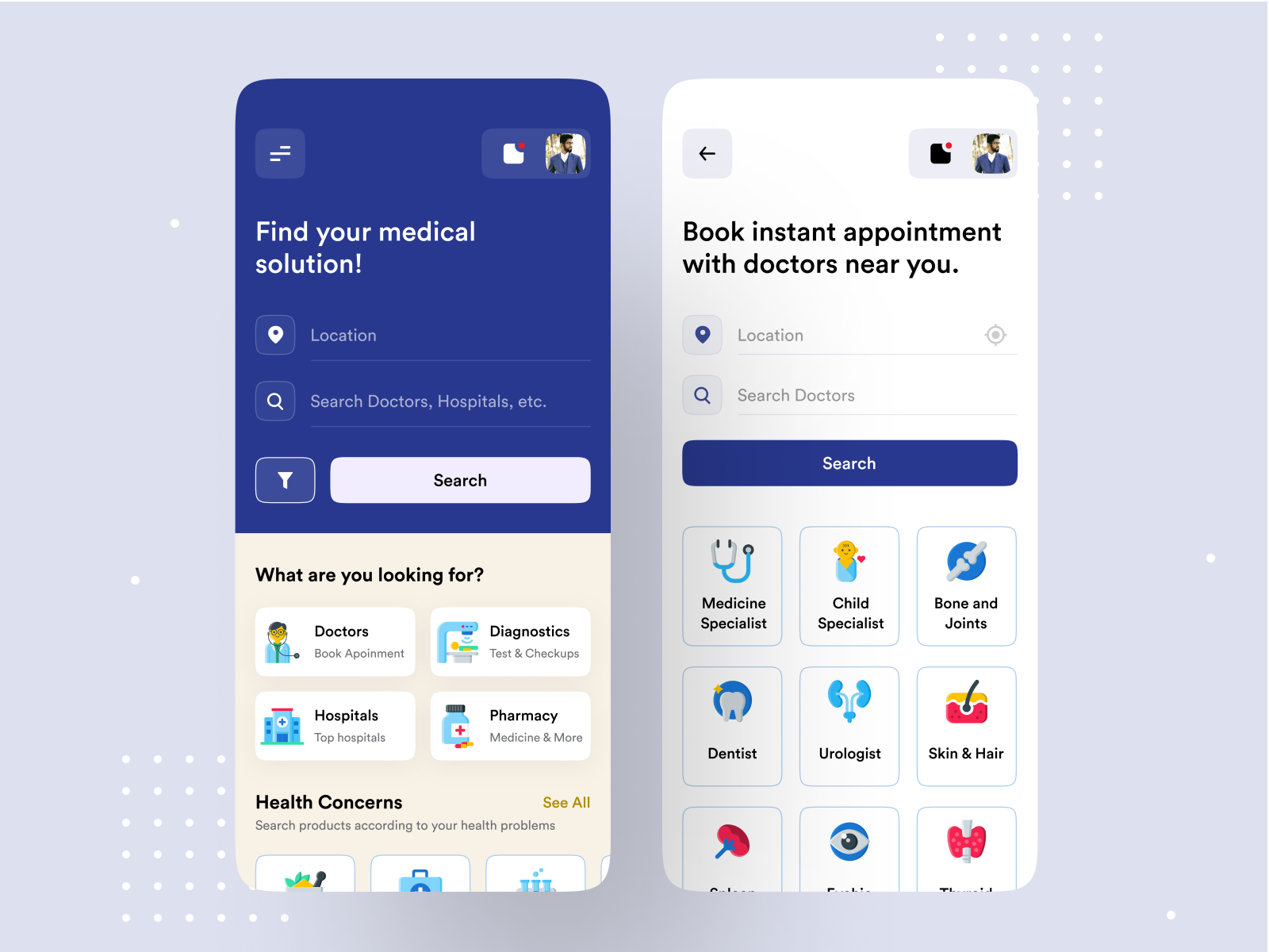 Medical App 0.1 by Nasim ⛹🏻‍♂️ on Dribbble