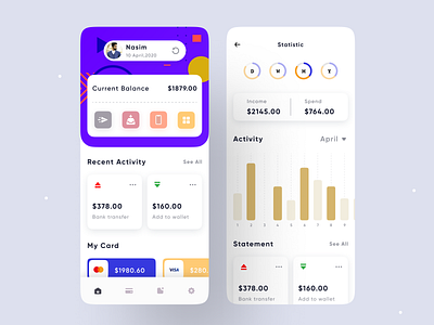 Financial Mobile App - UI/UX by Nasim ⛹🏻‍♂️ on Dribbble