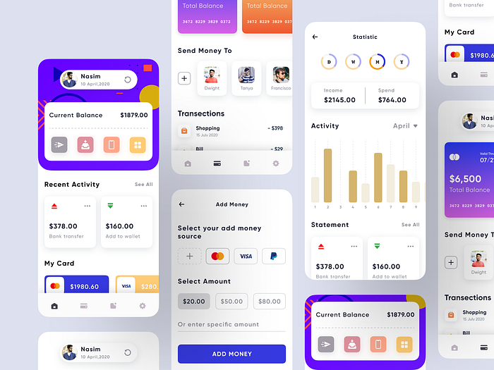 Financial Mobile App - Ui Ux By Nasim ⛹🏻‍♂️ On Dribbble