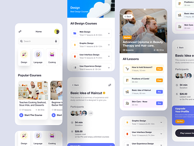 Learning Platform Mobile App barber booking app course app e learning ecommerce app education app elearning courses halal halal design development languages learning app mobile app online class online courses online school online teaching project realestate saas app salon app