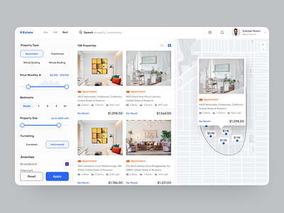 Real Estate Platform apartment buy sell rent campaign dashboad furniture home home rent hotel booking house map marketing agency product property management property search real estate real estate agency real estate agent realestate rental web design