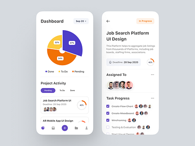 Project Management - Mobile App by Nasim ⛹🏻‍♂️ on Dribbble