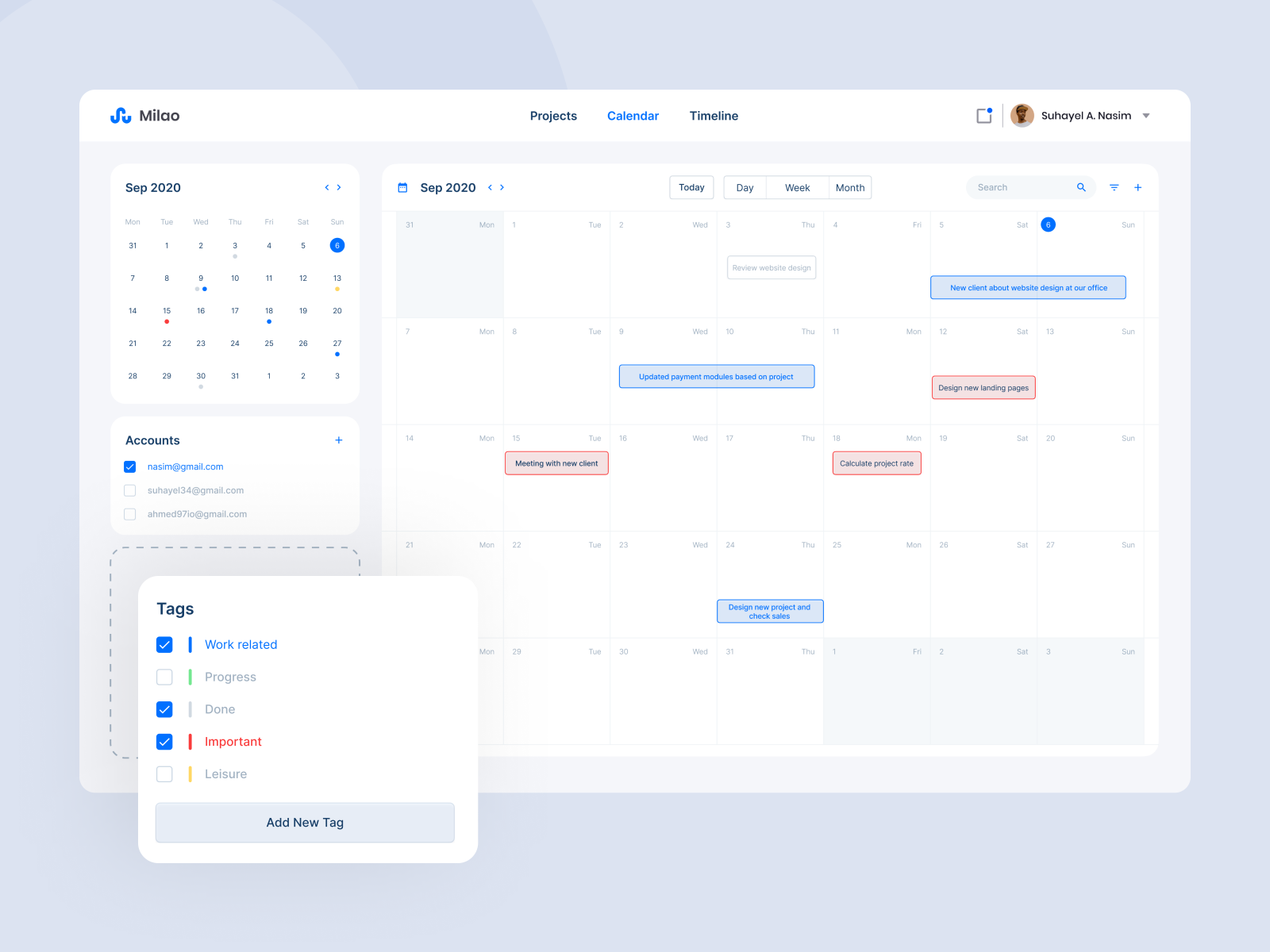 Schedule Dashboard Design by Nasim ⛹🏻‍♂️ on Dribbble