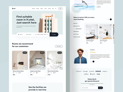 Hotel Landing Page booking app holiday homepage hotel hotel app hotel booking hotel branding hotel website house landing page nasim real estate realestate resort resorts tour tourist travel travel agency uiuxdesign