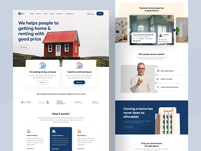 Real Estate Home Page UI Design - Ghor
