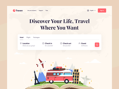 Travel Website - Landing Page