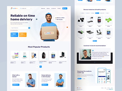 💊 Pharmacy Website Landing Page - Medicine biotech doctor drug mart halal halal design halal development health care landing page design medical medical care online drug store online shop pharma pharmaceutical public health shop uiux design web webdesign website