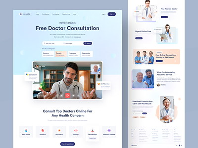 Medical Website Landing Page Design - Consulto