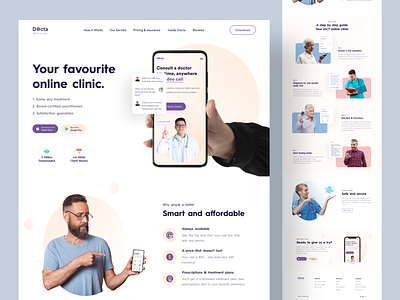 Medical Mobile App Landing Page