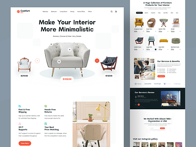 Furniture e-commerce Website Landing Page