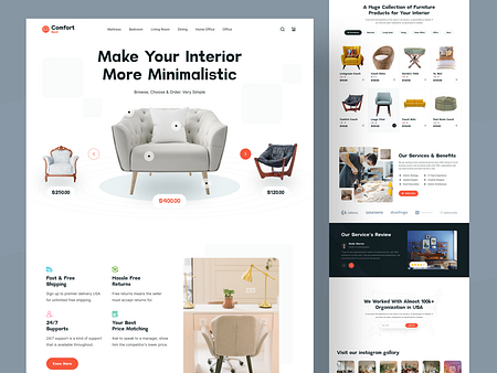 Furniture e-commerce Website Landing Page by Nasim ⛹🏻‍♂️ on Dribbble