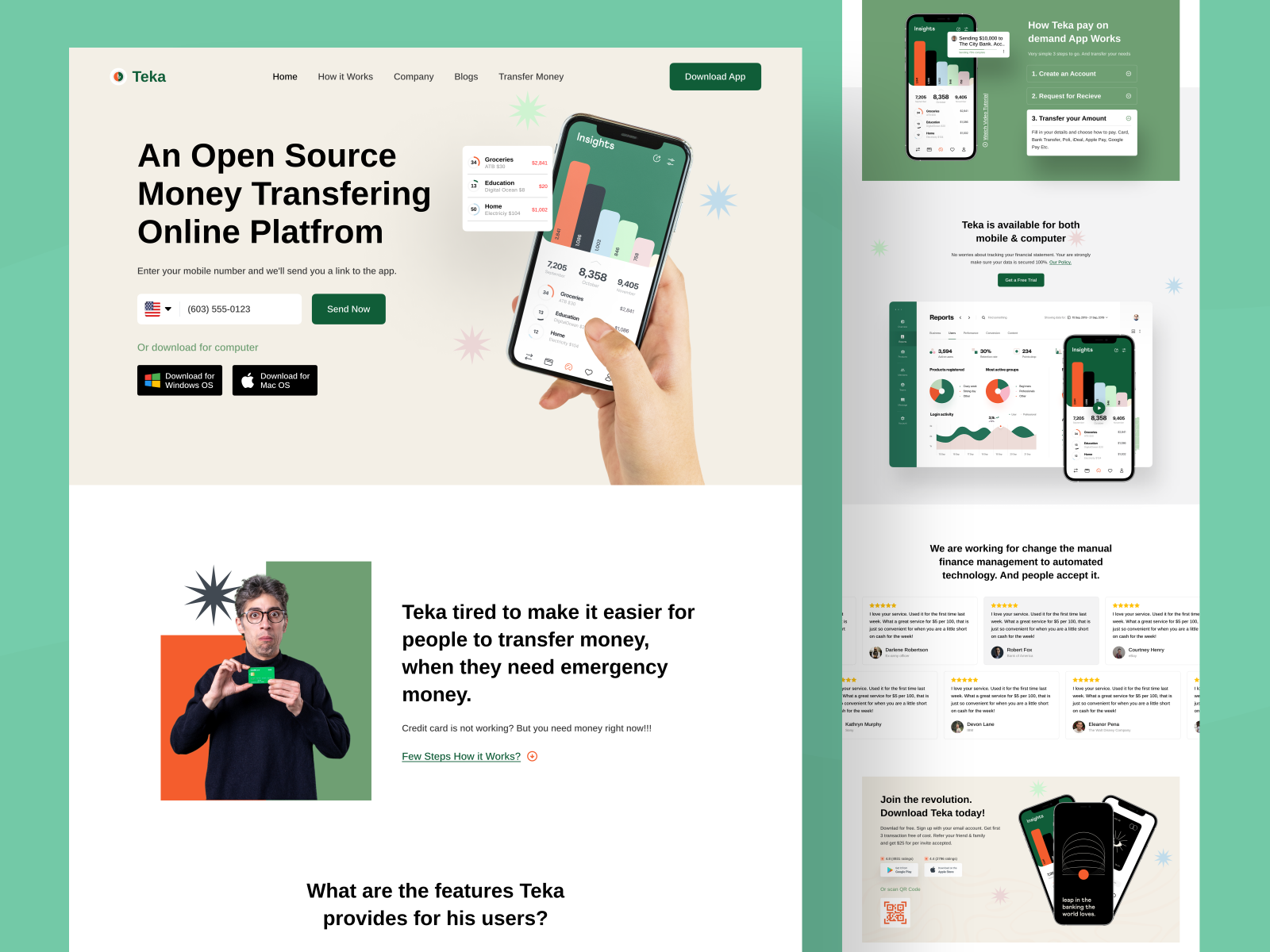 Fintech Landing page