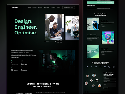 Digital Agency Landing page Design agency landing page black dark landingpage designer digital agency freelance designer freelancer hiring homepage it farm landingpage saas landing page software company landing page web web app web design web development company website webuiux design