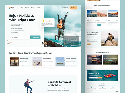 Travel Agency Landing Page agency landing page freelancer halal hiking islamic landingpage mobile app professional social tickets tour tour package tourists travel travel agency travel guidelines travel platform uiux design web uiux design website