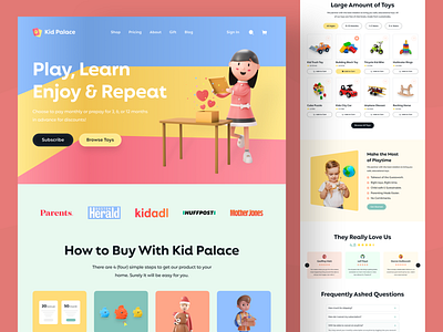 Kids Learning Website designs, themes, templates and downloadable graphic  elements on Dribbble