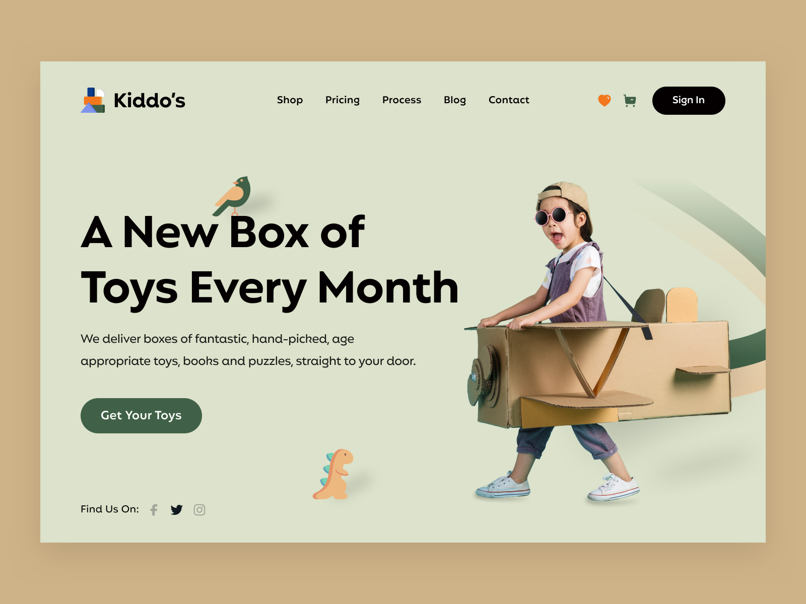 Toy Subscription Service Platform Header by Nasim ⛹🏻‍♂️ on Dribbble