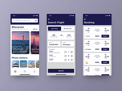 Flight Booking App 2018 trends air ticket airplane android boarding pass booking clean design flight app flight booking flight search fly inspiration ios app mobile app place product travel app ui ux