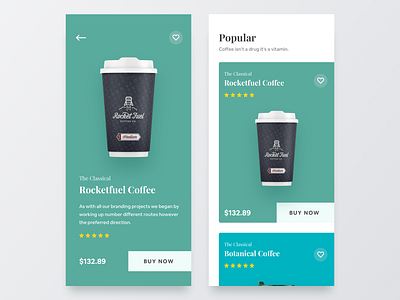 Product Page app coffee coffee app ecommerce ecommerce app ios ios 12 ios app mobile app product shop app typography ui ux