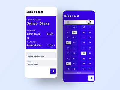 Ticket Booking App behance project booking app bus ticket booking card casestudy flight app flight ticket ios app design ios mobile app mobile app product social app template ticket ticket app ticket booking travel