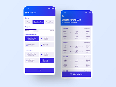 Flight Booking App - Behance Case Study