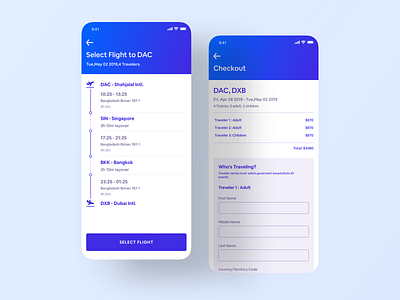 Flight Booking App - Behance Case Study
