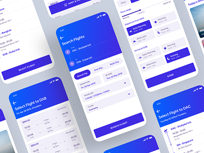 Flight Booking App - Behance Case Study by Nasim ⛹🏻‍♂️ for Top Pick ...