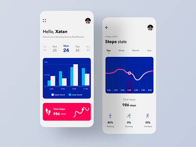 Fitness Tracker App activity tracker app blood pressure dashboard app doctor app financial app fitness app fitness tracker food app habit tracker health health app healthcare ios app medical app product statistics tracker webapplication workout