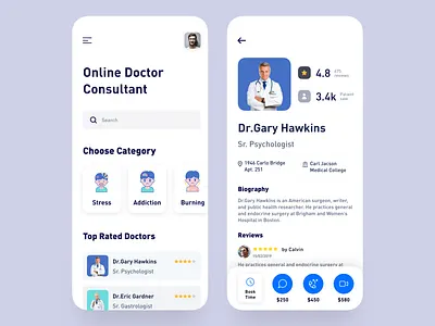 Online Doctor Consultant Mobile App activity appointment clinical consultant doctor doctor app fitness app health health app healthcare hospital app medical medical app medical website design medicine physician real estate tracker app travel app treatment