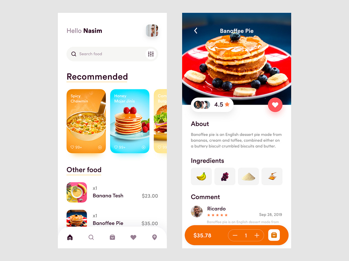 Food Service - Mobile App by Nasim ⛹🏻‍♂️ for Ofspace UX/UI on Dribbble